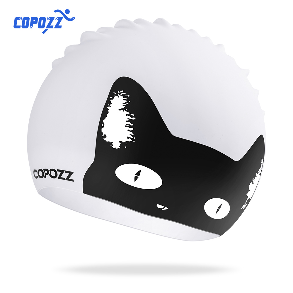 Aquatic Sports Hat - COPOZZ 방수 실리콘 수영 모자 긴