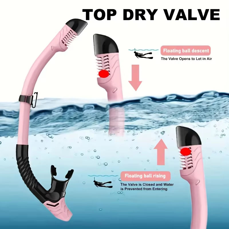 3가지 색상의 드라이탑 스노클, 풀 드라이 밸브 실리콘 - Snorkel Dry Top 리뷰 및 가격